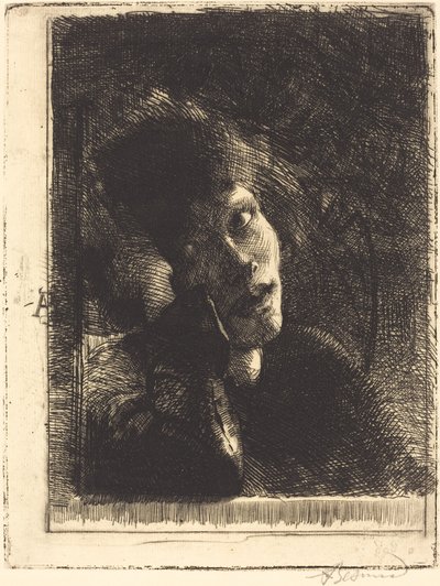 傾いたミューズ 作： Albert Besnard