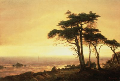 カリフォルニア・コースト（油彩・キャンバス 作： Albert Bierstadt