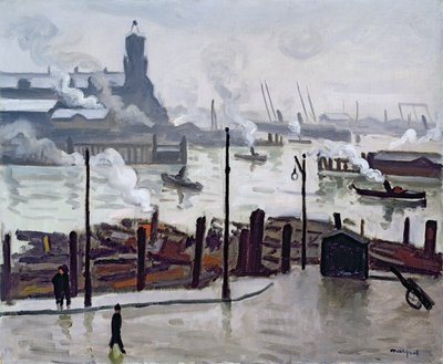 ハンブルク港 作： Albert Marquet