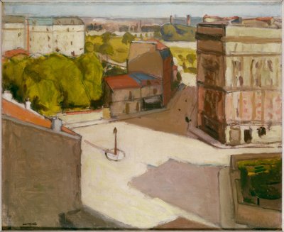 街灯のある小さな広場 作： Albert Marquet