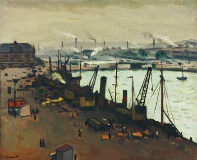 ブローニュ・シュル・メールの港 作： Albert Marquet