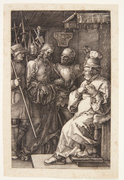 カヤパの前のキリスト 作： Albrecht Dürer