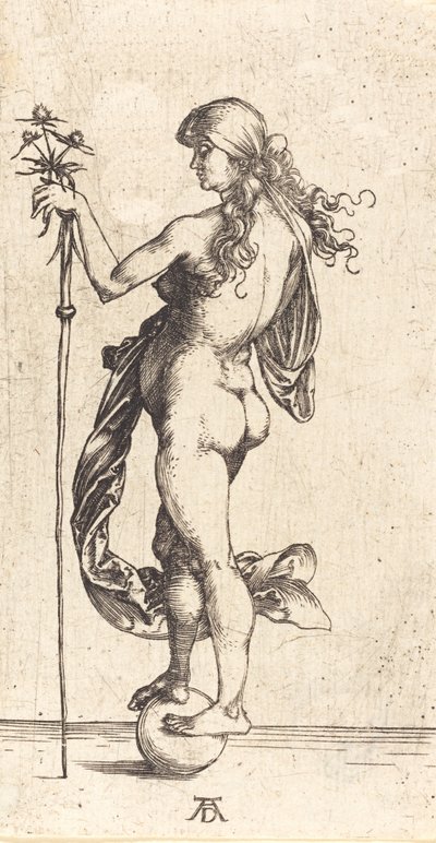 リトル・フォーチュン、c。 1496年。 作： Albrecht Dürer