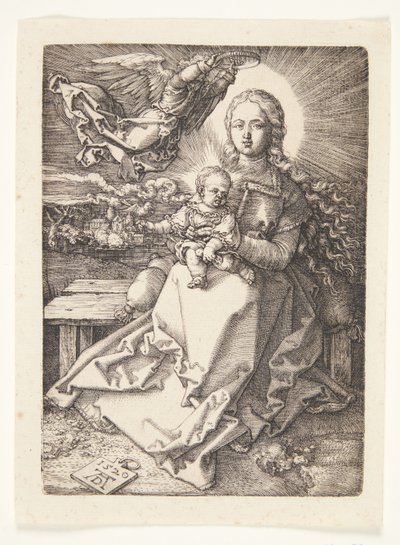 天使に戴冠されたマドンナ 作： Albrecht Dürer