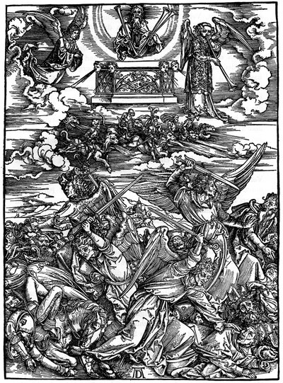 4つの復讐の天使、1498年、1936年 作： Albrecht Dürer