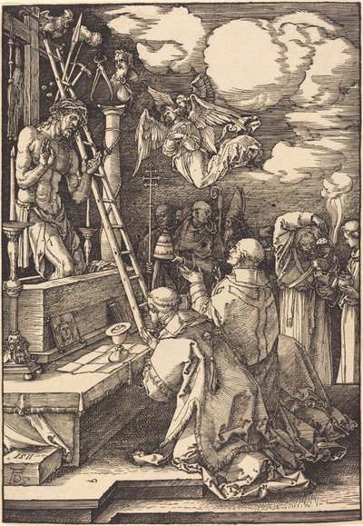 聖グレゴリーのミサ 作： Albrecht Dürer