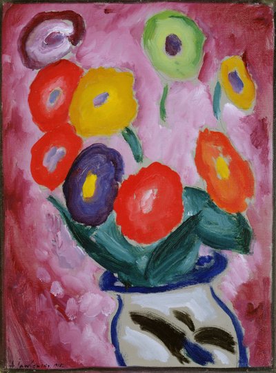 花の静物、1915年 作： Alexej von Jawlensky