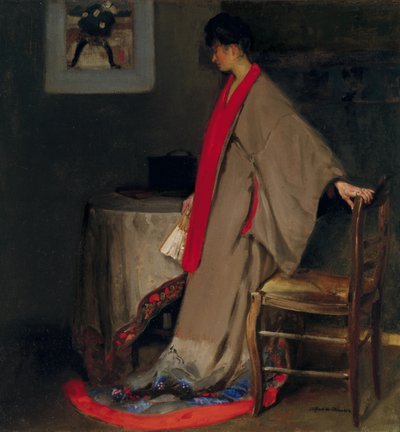 着物姿の若い女性、1901年 作： Alfred Henry Maurer