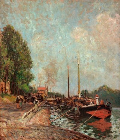 ビランクールのボート 作： Alfred Sisley