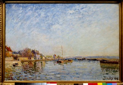 アルフレッドシスレーによるカナルデュロアン絵画 作： Alfred Sisley