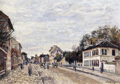 マーリーのストリートシーン、1876 作： Alfred Sisley