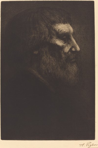 乞食の頭 (Tete de mendiant) 作： Alphonse Legros