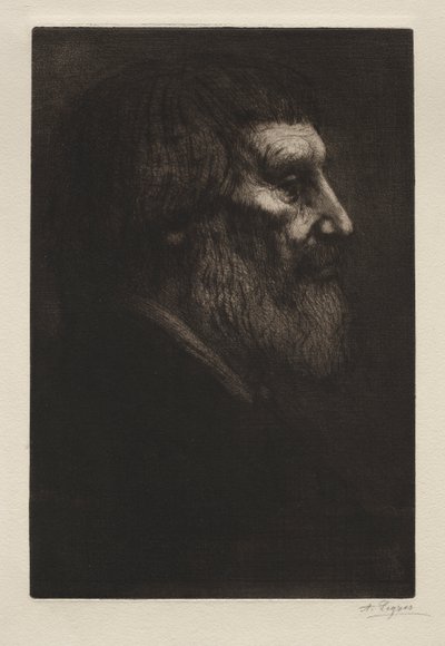 男の頭 作： Alphonse Legros