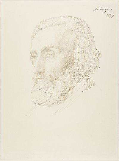 男の頭 作： Alphonse Legros