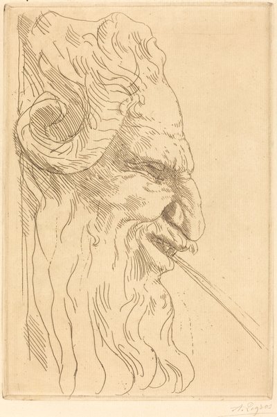 サテュロスの頭 (Tete de satyre) 作： Alphonse Legros