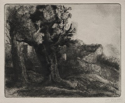 廃墟で 作： Alphonse Legros