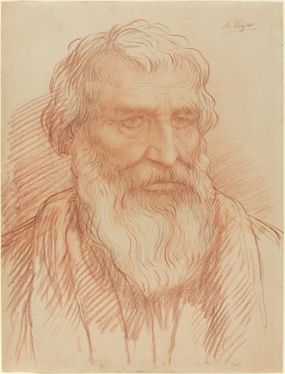 頭の研究。 作： Alphonse Legros