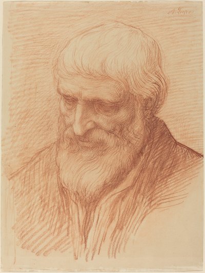 哲学者の研究。 作： Alphonse Legros