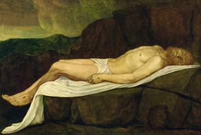 死んだキリスト、1888 作： Alphonse Legros