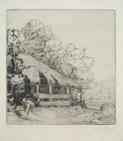 小さな小屋 (Le Petit Hangar) 作： Alphonse Legros