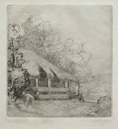 小さな小屋 (Le Petit Hangar) 作： Alphonse Legros