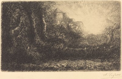 シャトーの眺め (Chateau de Poillet) 作： Alphonse Legros