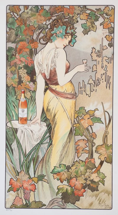 コニャックビスク、1899年頃。 作： Alphonse Mucha