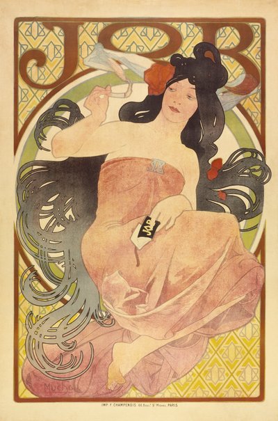 ヨブ、c.1897-98 作： Alphonse Mucha