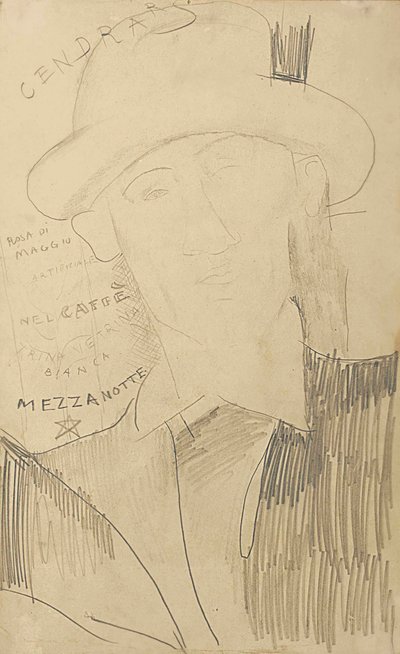 ブレーズセントラーの肖像、c.1916-18 作： Amedeo Modigliani