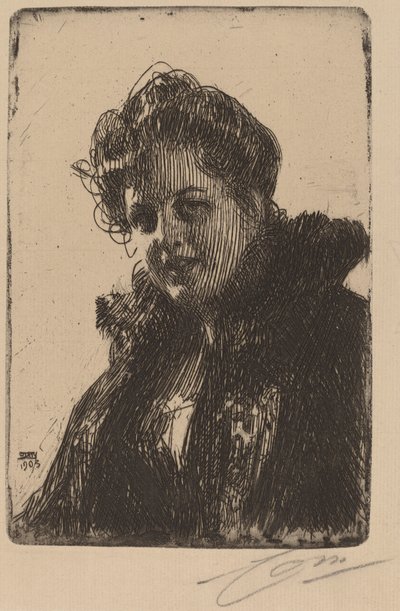 夫人 グランバーグ、1903年。 作： Anders Leonard Zorn