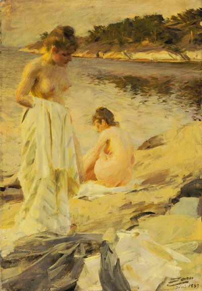 入浴者、1889 作： Anders Leonard Zorn