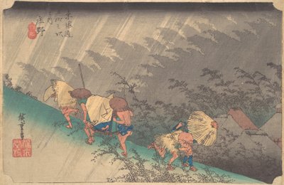 庄野の白い雨, 1797-1861., 1797-1861. 作： Ando Hiroshige