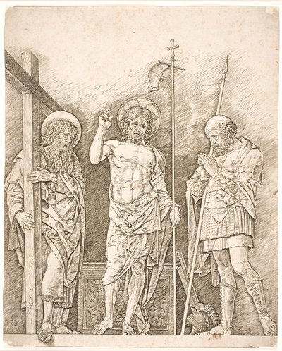 復活したキリスト 作： Andrea Mantegna