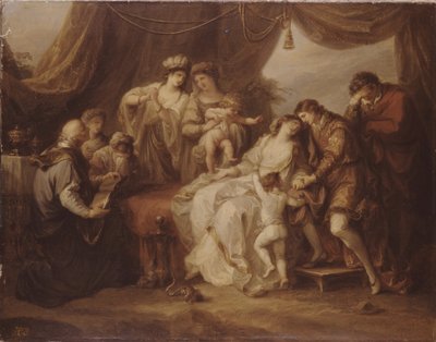 毒されたエレノア、1782 作： Angelica Kauffmann