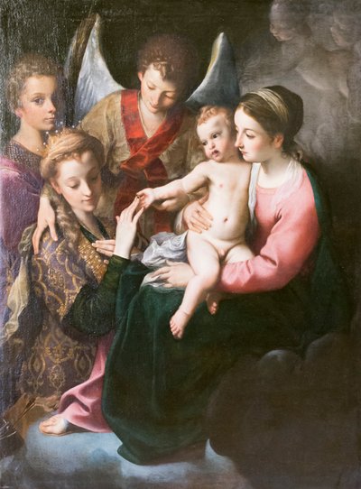 聖カタリナの神秘的な結婚式 作： Annibale Carracci