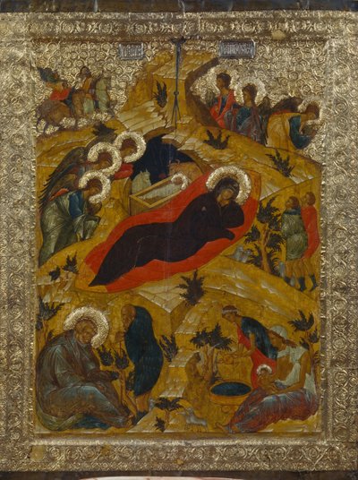 キリスト降誕、1497 作： Anonymous Russian icon painter