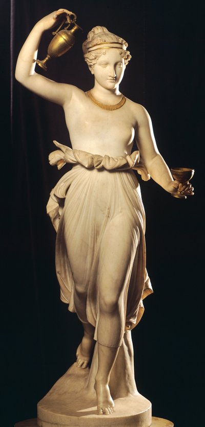 アントニオ・カノーヴァ（1757-1822）作「ヘーベ」、大理石の彫像 作： Antonio Canova