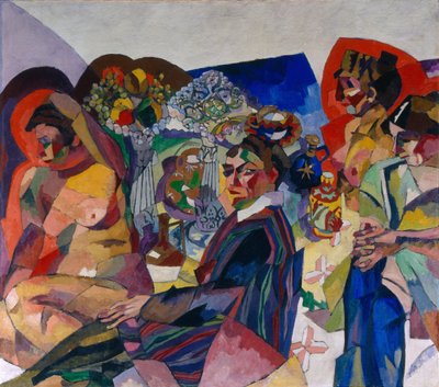 1916年の食卓 作： Aristarkh Vasilievic Lentulov