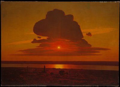 ドニエプル川の赤い夕日 作： Arkhip Ivanovich Kuindzhi