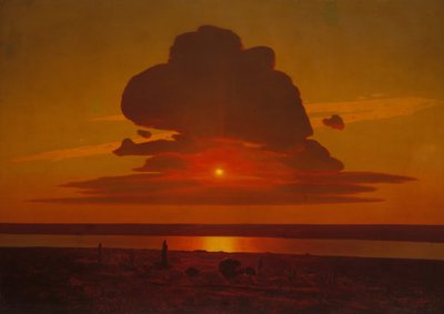 ドニエプル川の赤い夕日、1905-8。 作： Arkhip Ivanovich Kuindzhi