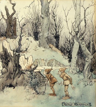 森の中のエルフ、1908 作： Arthur Rackham