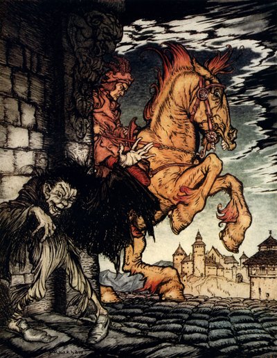 エドガー・アラン・ポーのメッツェンガースタイン 作： Arthur Rackham