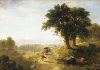 川の情景、1854 年。 作： Asher Brown Durand