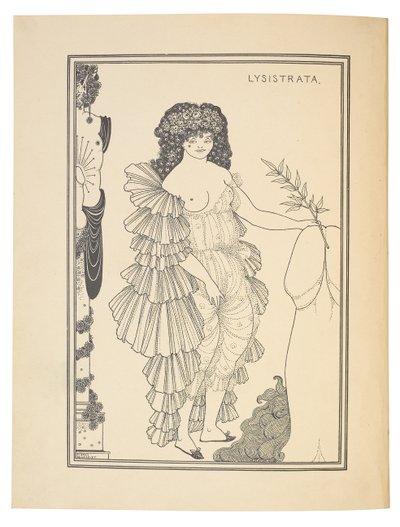 Lysistrata、1896 作： Aubrey Beardsley