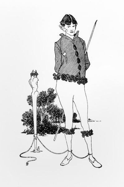 エルムに縛られた自画像 作： Aubrey Beardsley