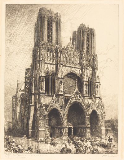 ランス大聖堂 (Cathedrale de Reims) 作： Auguste Lepere