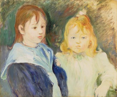 2人の子供の肖像、1893年 作： Berthe Morisot