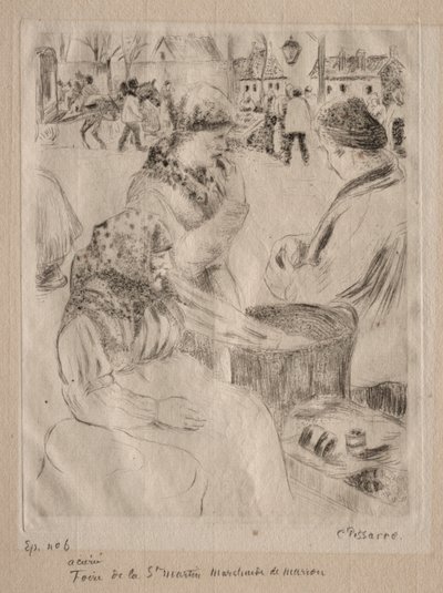 チェスナットベンダー、1878年。 作： Camille Jacob Pissarro