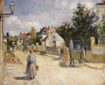 ポントワーズの道、1879 作： Camille Jacob Pissarro