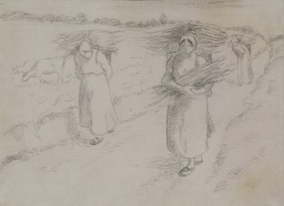 Os coletores de galhos, c.1896 作： Camille Jacob Pissarro